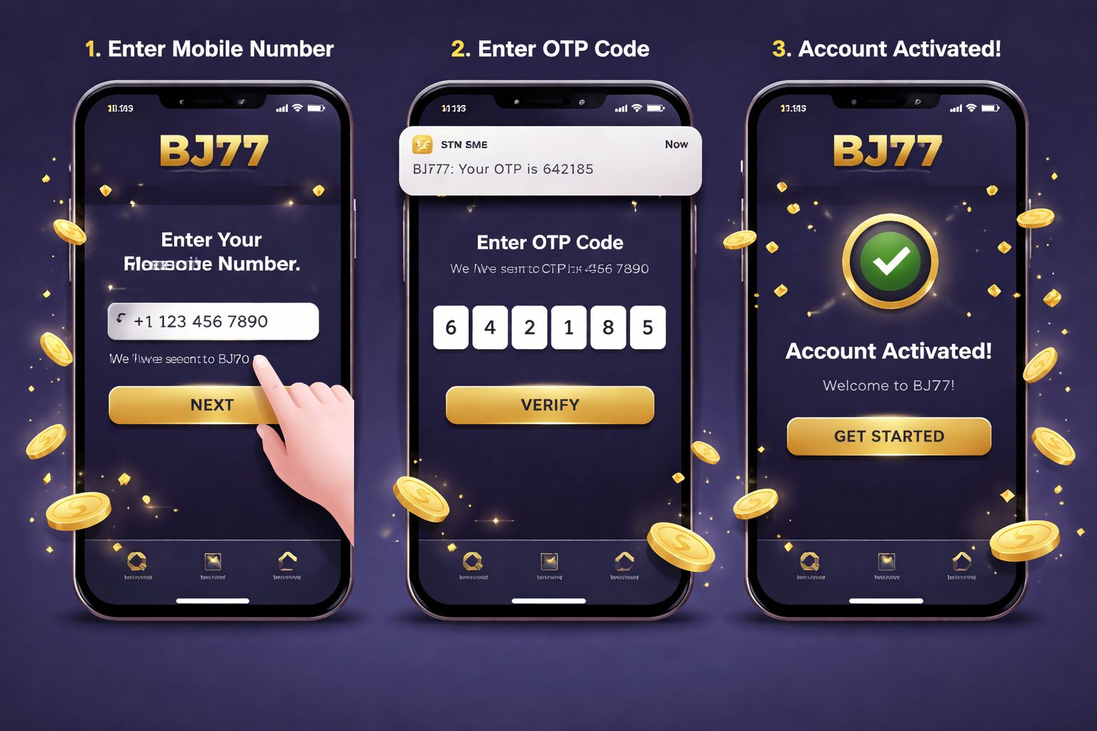 BJ77 Account Sign In Steps